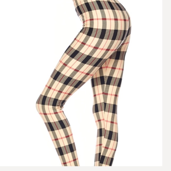 Nwt Buttery Soft Smooth Beige Plaid 